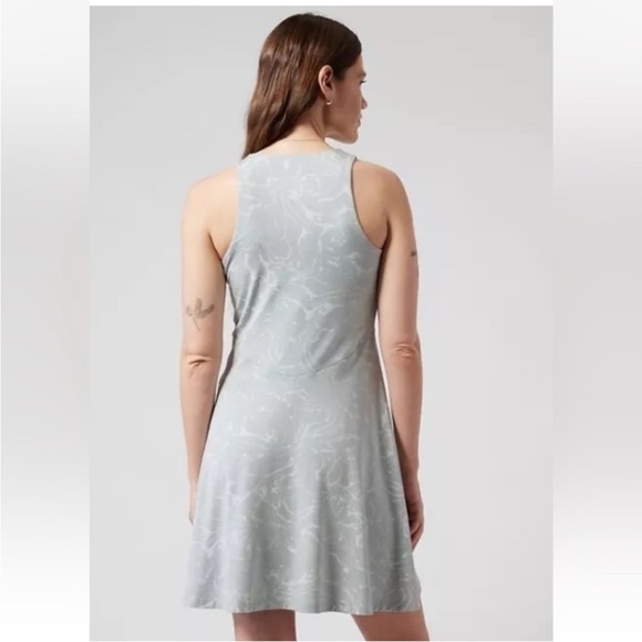 Athleta Santorini Thera Printed Dress‎ Womens Small Tall Sleeveless Athleisure - Picture 2 of 10
